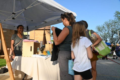 Tanya and Tammy Apana shop at the Norwalk Farmers Market on Friday, May 12. The market consists of a wide variety of vendors from the Norwalk area.