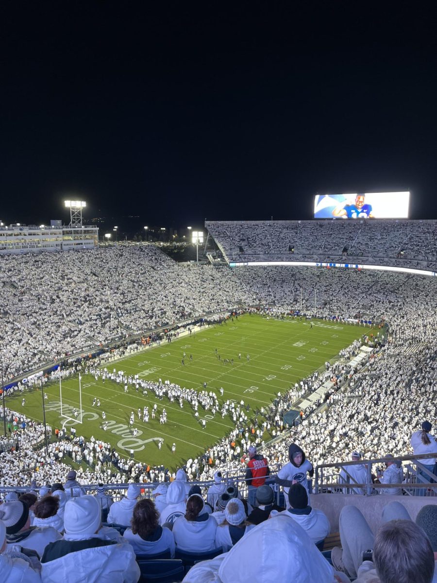 A white out game at Penn States' Beaver Stadium earlier this season. Everyone in attendance is encouraged to wear white. 