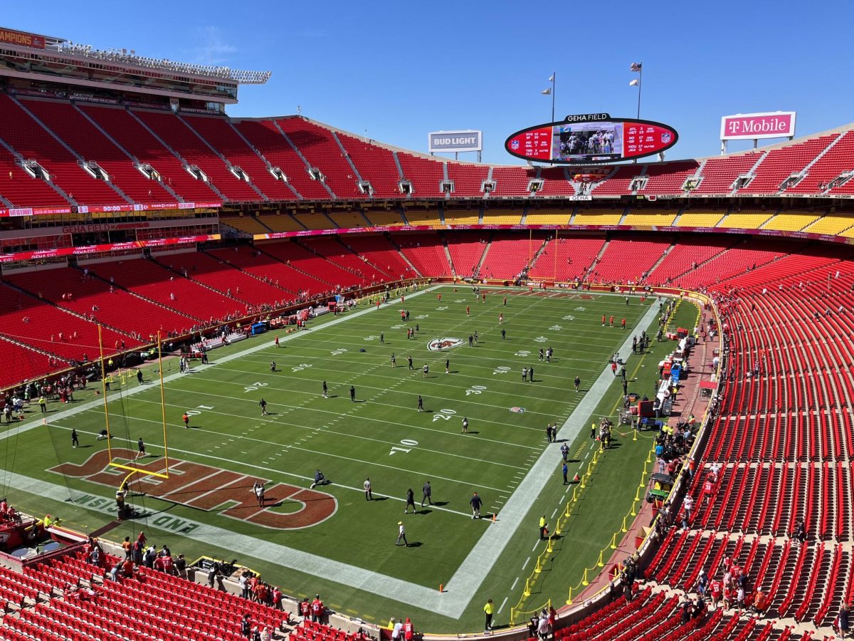 GEHA Field at Arrowhead Stadium sits mostly empty before a regular season game. 