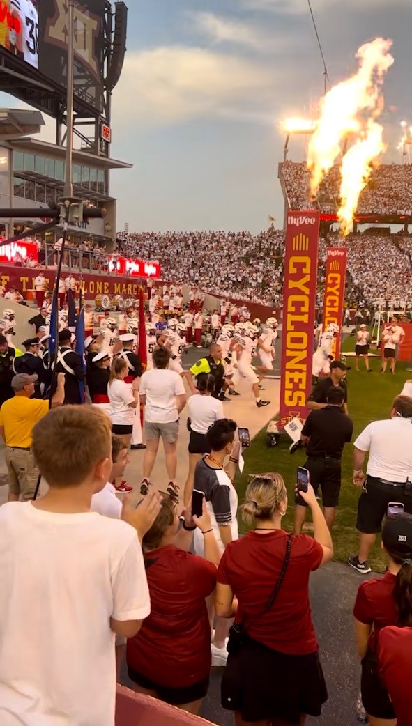 Iowa State Football takes the field against Baylor on Oct. 5, 2024. The Iowa State Cyclones will take on the Arizona Wildcats on Saturday, Sept. 27, in Ames, Iowa, at Jack Trice Stadium. 