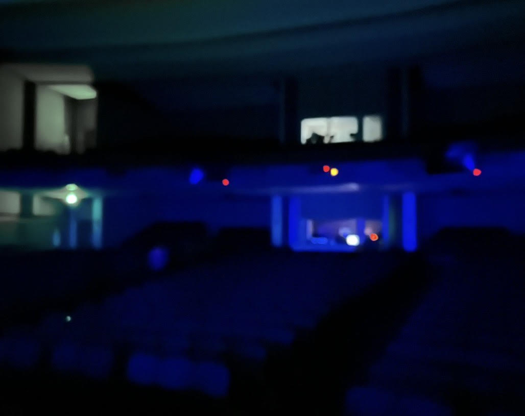Auditorium after Blackshirts meeting. Students leave the auditorium after talking about upcoming events that they are in charge of and setting up for events.