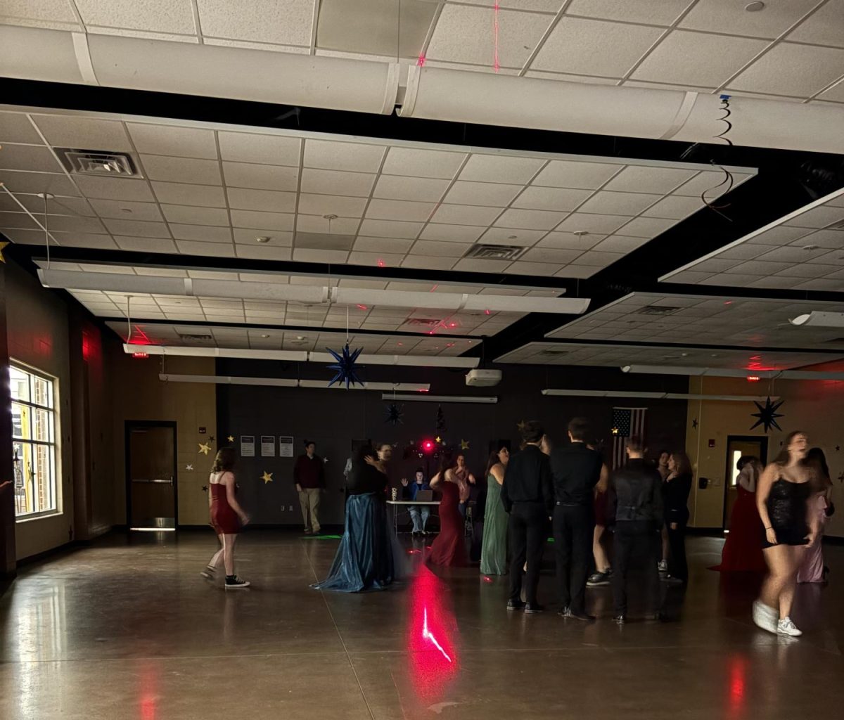 Students dance at winter formal on January 31st. Students said the dance started slow but it picked up throughout the night.